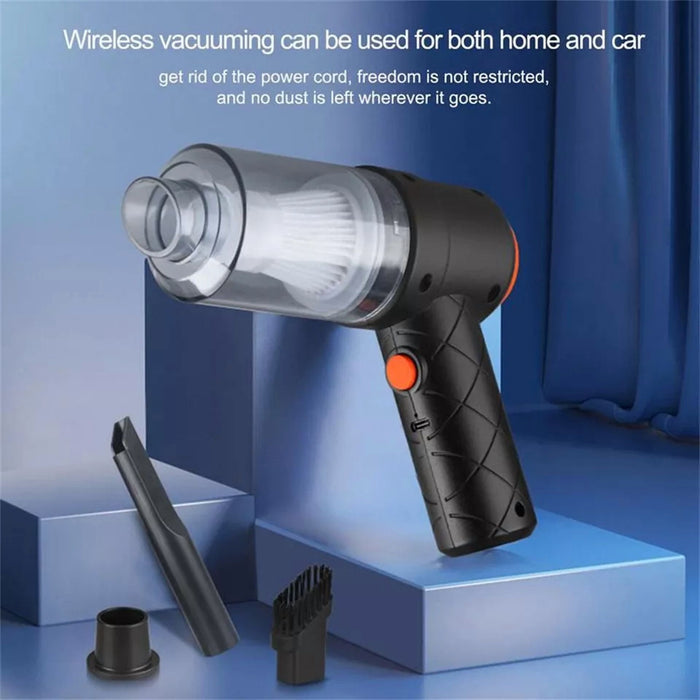 2 in 1 Handheld Cordless Vacuum Cleaner Home & Car Dust Blower Mini Air Duster
