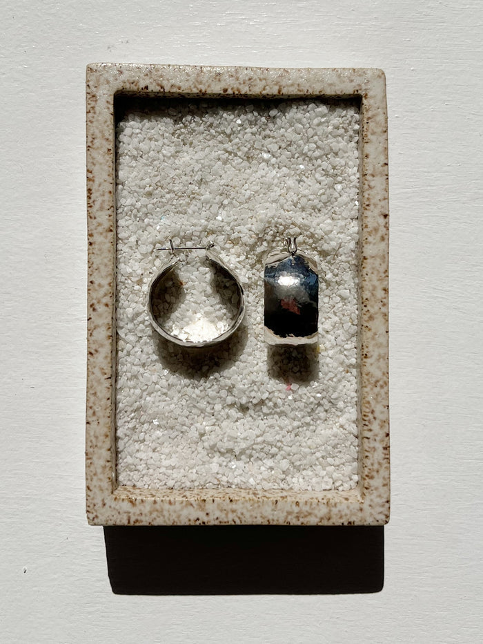 Acacia Hoops - Silver