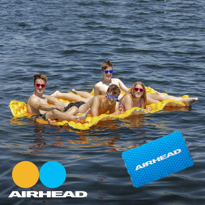 Airhead Air Island, Inflatable Large Lake Float,  10ft x 6ft