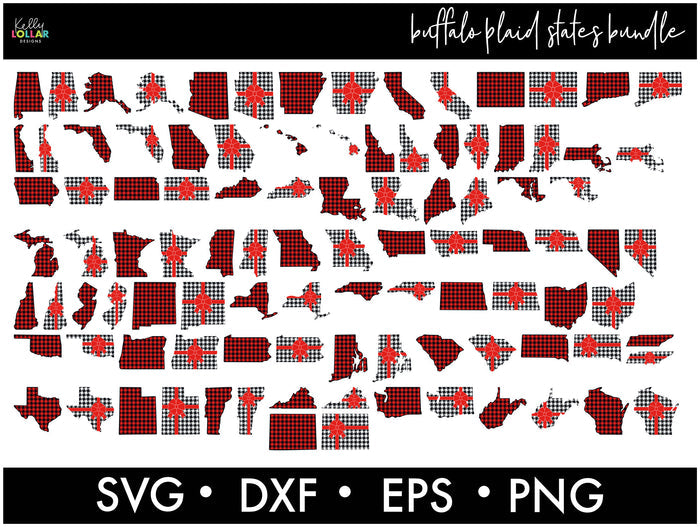 All the States Bundle | SVG DXF EPS PNG Cut Files