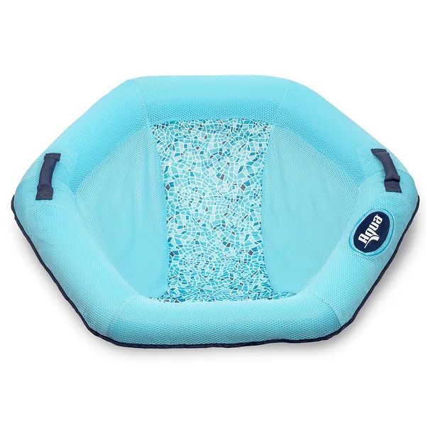 Aqua Pool Float Lounge Chair Mosaic Blue