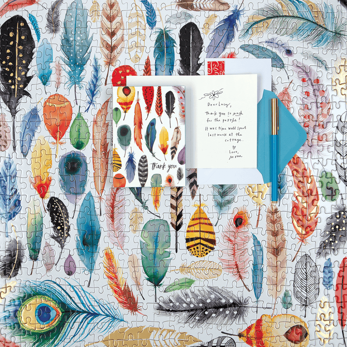 Arrows & Feathers 500 Piece Foil Puzzle Foil Puzzles Galison