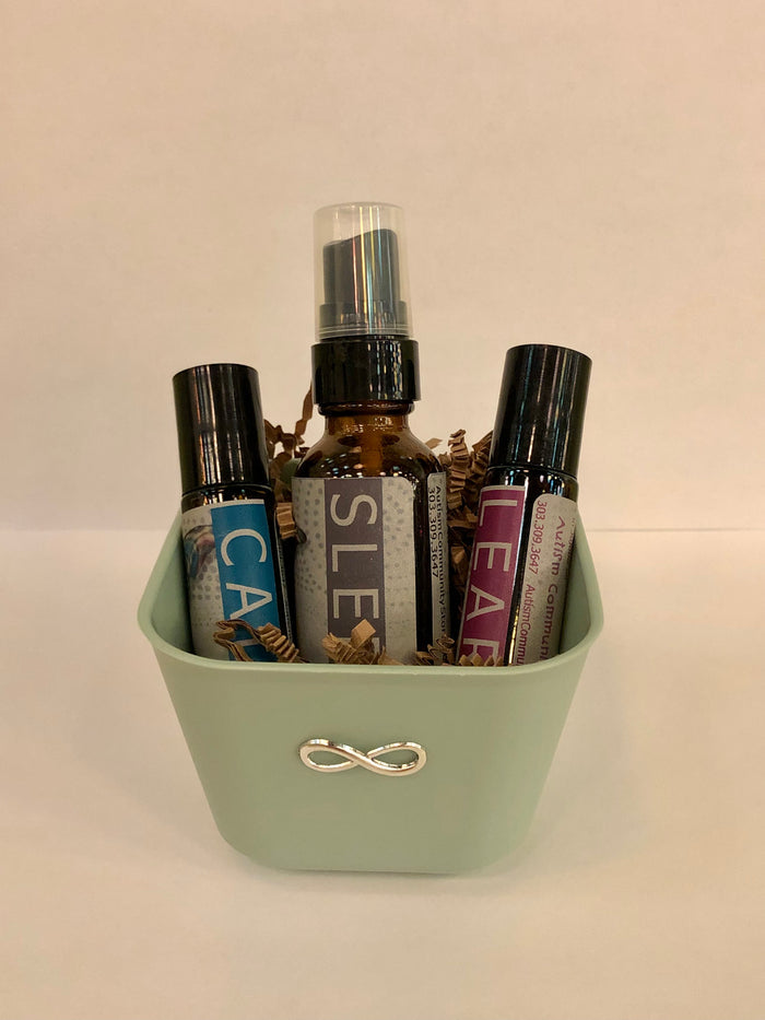 Autism Essential Oils Gift Basket - SLEEP, LEARN & CALM