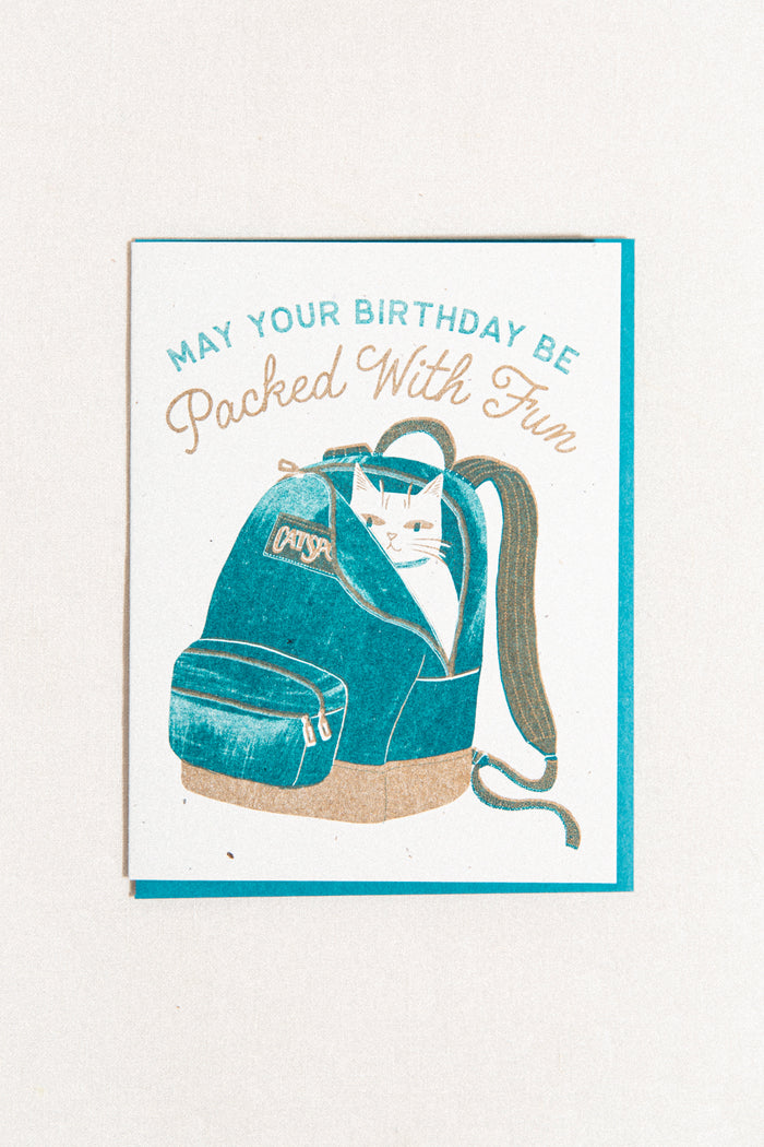 Backpack Birthday Greeting Card