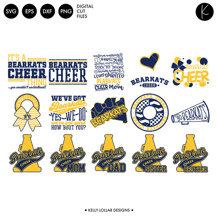 Bearkats Everything Spirit Bundle | SVG DXF EPS PNG Cut Files