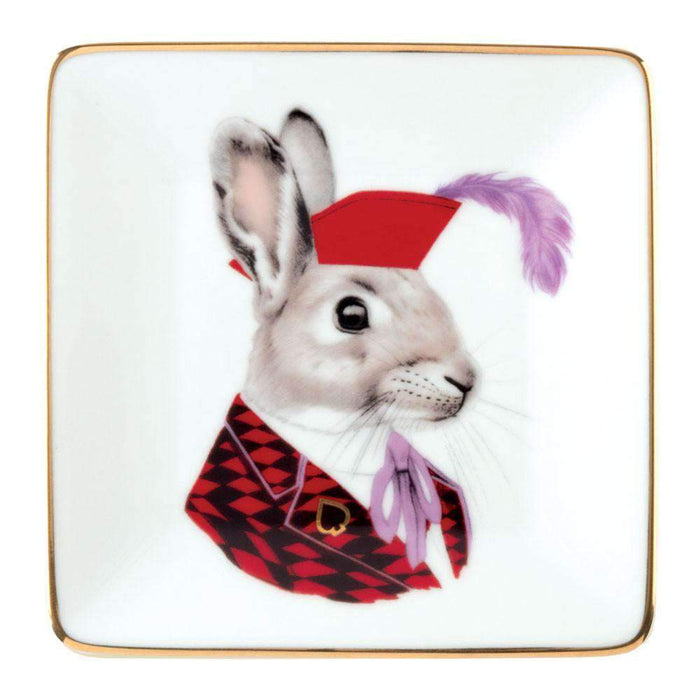 Berkley Bestiary Jack Rabbit Square Tray Porcelain Trays Galison