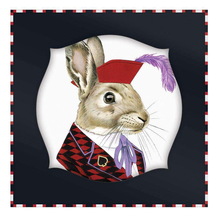 Berkley Bestiary Jack Rabbit Square Tray Porcelain Trays Galison