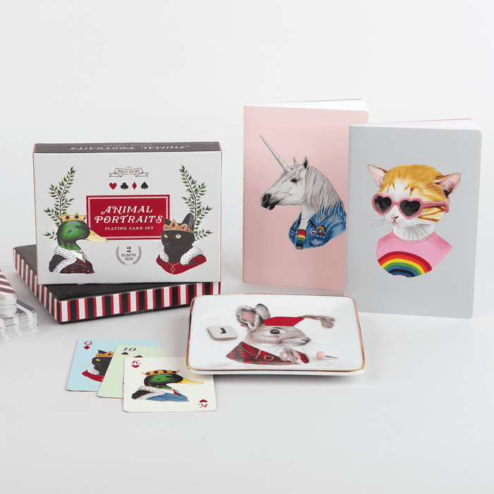Berkley Bestiary Jack Rabbit Square Tray Porcelain Trays Galison