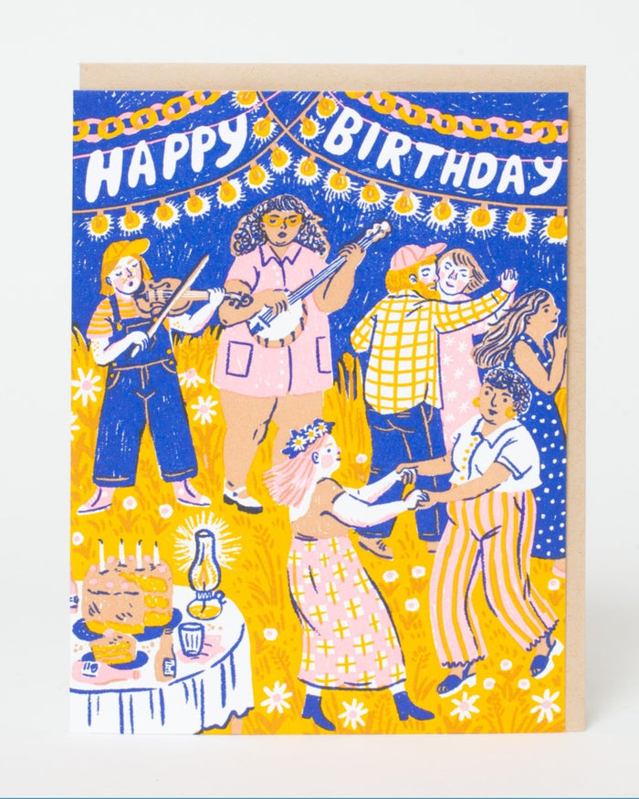 Birthday Dance Party Greeting Card