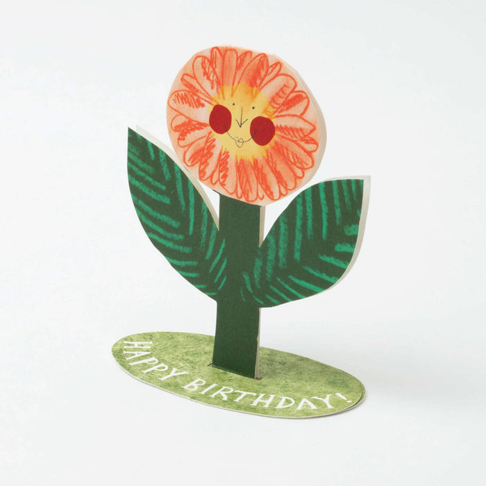 Birthday Flower Standing Greeting Card