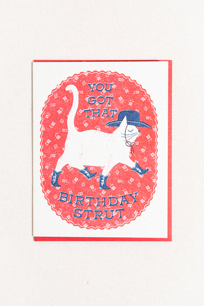 Birthday Strut Greeting Card