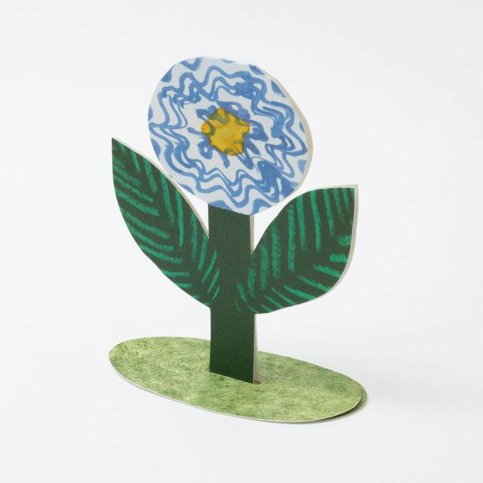 Blue Flower Standing Greeting Card