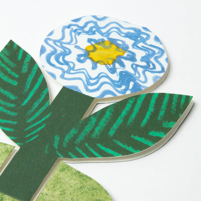 Blue Flower Standing Greeting Card