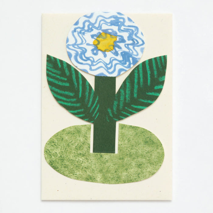 Blue Flower Standing Greeting Card