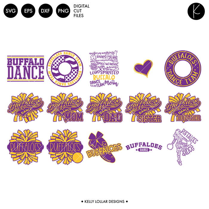 Buffaloes Everything Spirit Bundle | SVG DXF EPS PNG Cut Files