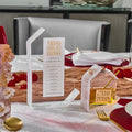 Build The Pearlstone Look bundle by Waterdale Collection featuring white ceramic vessels, glass bottles, and gold accents on marble surface.