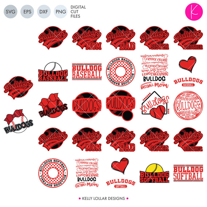 Bulldogs Everything Spirit Bundle | SVG DXF EPS PNG Cut Files