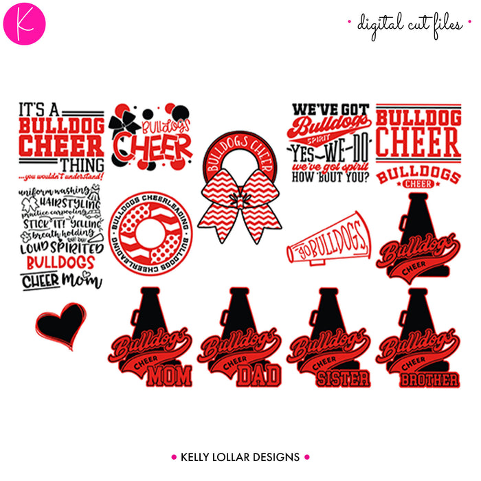 Bulldogs Everything Spirit Bundle | SVG DXF EPS PNG Cut Files