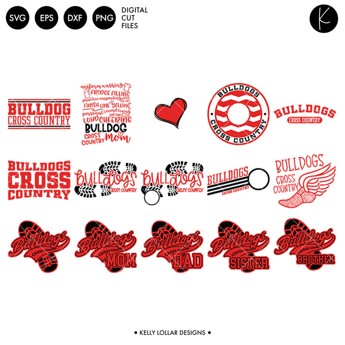 Bulldogs Everything Spirit Bundle | SVG DXF EPS PNG Cut Files