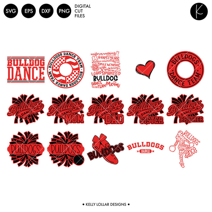 Bulldogs Everything Spirit Bundle | SVG DXF EPS PNG Cut Files