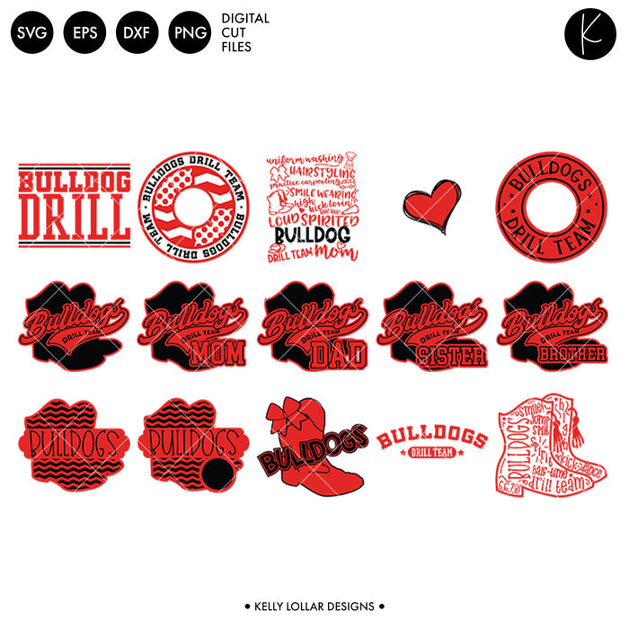 Bulldogs Everything Spirit Bundle | SVG DXF EPS PNG Cut Files