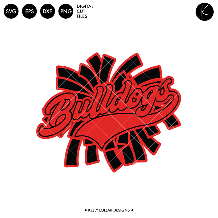 Bulldogs Pom Squad Bundle | SVG DXF EPS PNG Cut Files