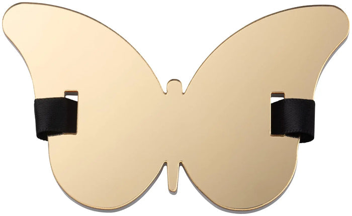 Gold butterfly napkin wraps with black accent details, elegant napkin rings for table settings and entertaining.