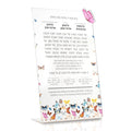 Butterfly Tabletop Al Hamichah plaque by Waterdale Collection featuring colorful butterflies and Hebrew text on white background.