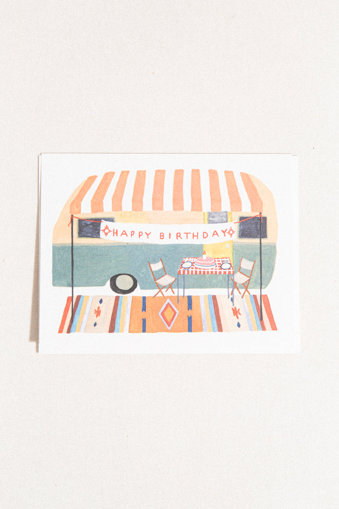 Camper Trailer Birthday Greeting Card