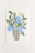 Chequer Vase Greeting Card