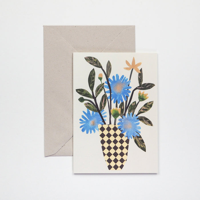 Chequer Vase Greeting Card