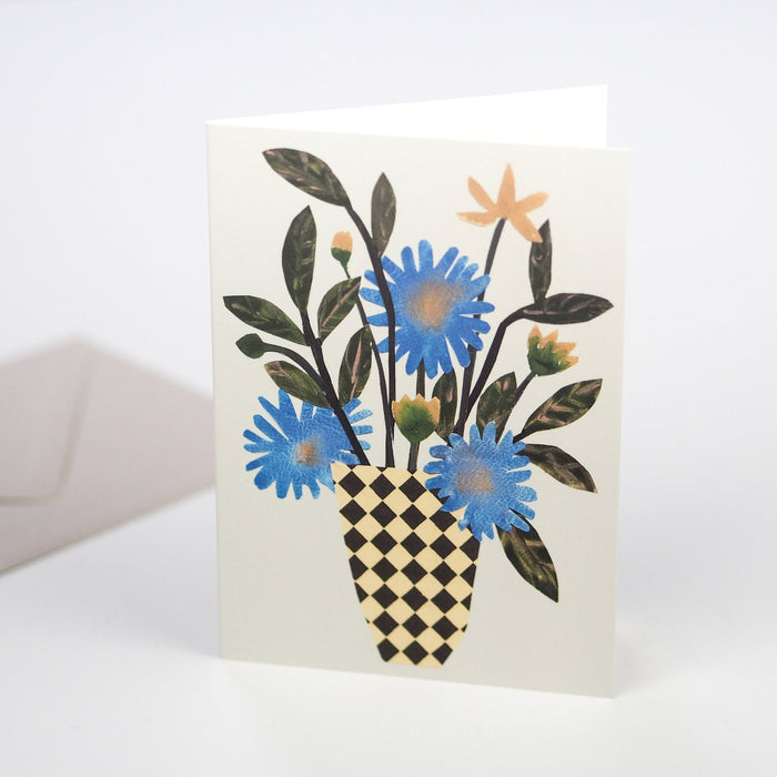 Chequer Vase Greeting Card