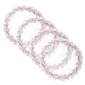 Set of four pink Cherry Blossom Chargers with delicate floral beaded design for elegant table settings.