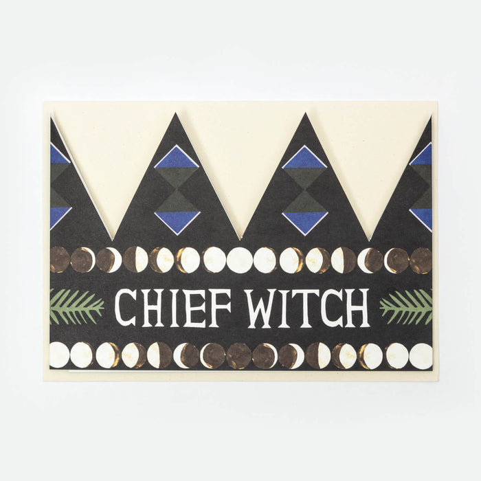 Chief Witch Greeting Card and Party Hat