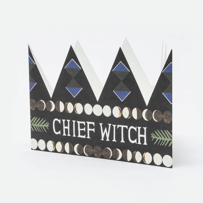 Chief Witch Greeting Card and Party Hat