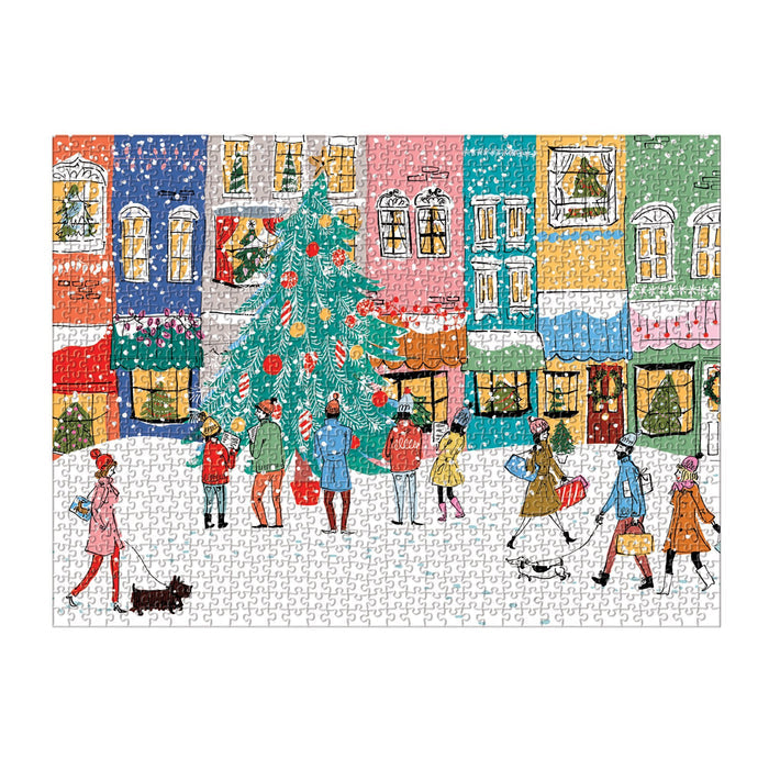 Christmas Carolers Square Boxed 1000 Piece Puzzle Holiday 1000 Piece Puzzles Galison