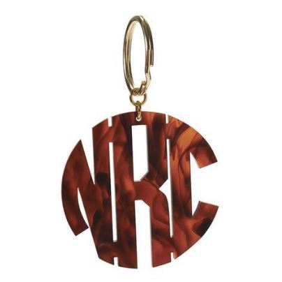 Nice Keychain Tortoise Acrylic Monogram