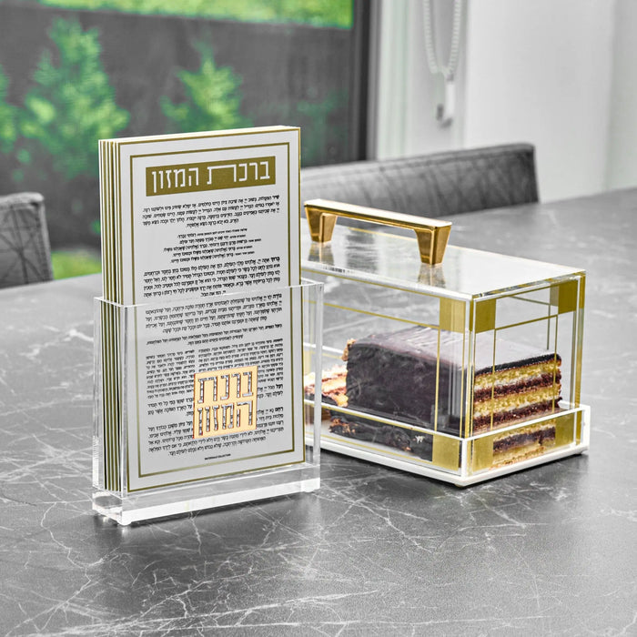 Classic 2.0 Bencher Set by Waterdale Collection featuring gold-trimmed acrylic benchers with instruction card on dark surface.