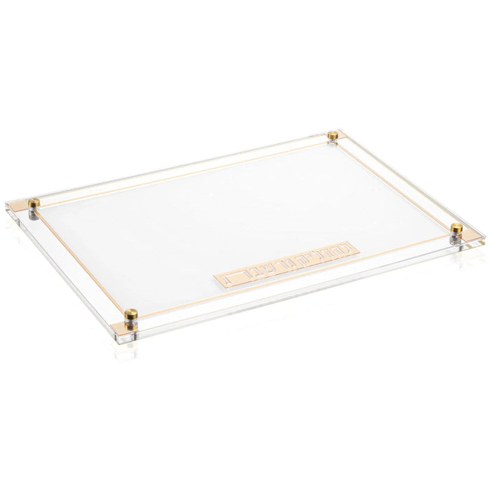 Classic 2.0 Hadlokas Neiros tray with clear acrylic top and natural wood corners, displayed against white background.