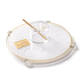 Gold Classic 2.0 Rosh Hashanah simanim tray with a spot for each siman, from Waterdale Collection