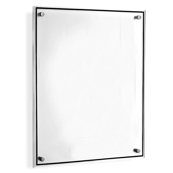 Classic Custom Print Wall Art with black corner brackets on white matted frame, ready for personalization in multiple sizes.