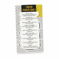 Color it Acrylic Simanim Card in clear Lucite, printed with the Yehi Ratzon in black line art ready to color for Rosh Hashanah.