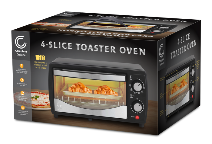Complete Cuisine 4-Slice Toaster Oven, 9L
