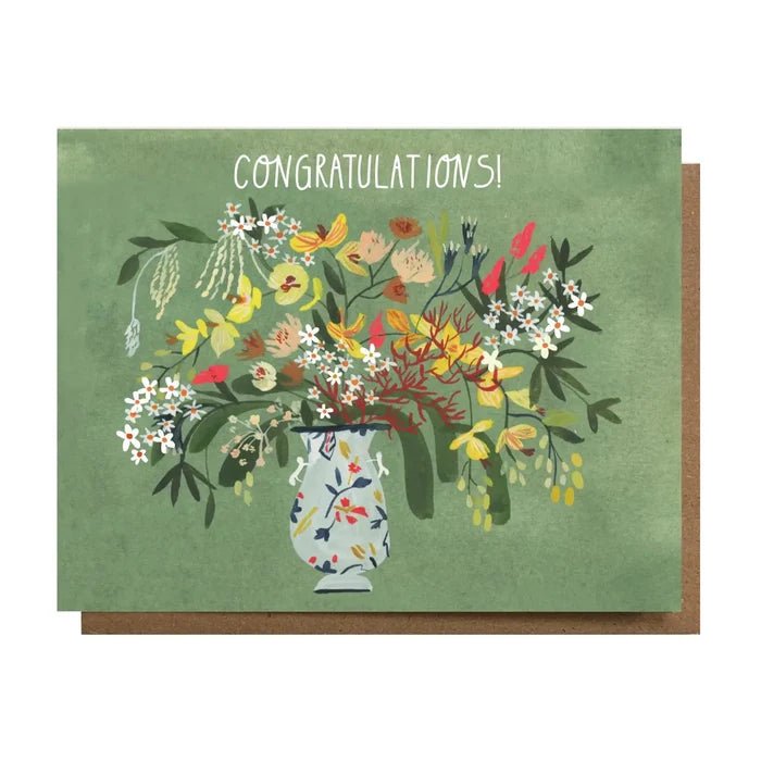 Congratulations Vase Greeting Card