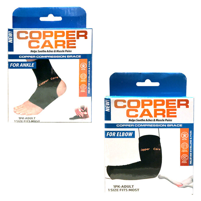 Copper Care Compression Braces for Aches & Muscles