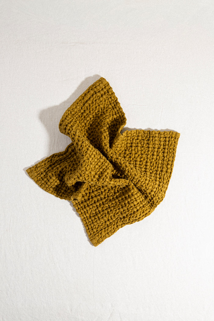 Cotton Waffle Weave Towel / Bronze