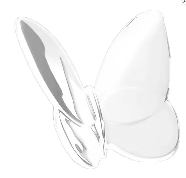 Crystal butterfly tabletop decoration with translucent wings and sleek glass design from Waterdale Collection