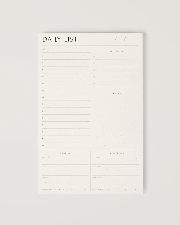 Daily List Notepad