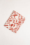 Dashes Tea Towel / Brick + Cream