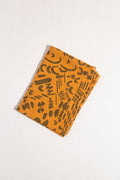 Dashes Tea Towel / Charcoal + Deep Gold